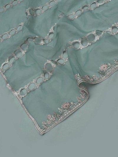 Maria b UNSTITCHED 3 PIECE Digital and Embroidered Sequins Organza