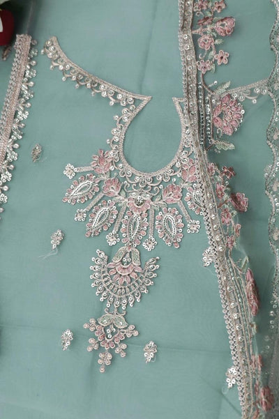 Maria b UNSTITCHED 3 PIECE Digital and Embroidered Sequins Organza