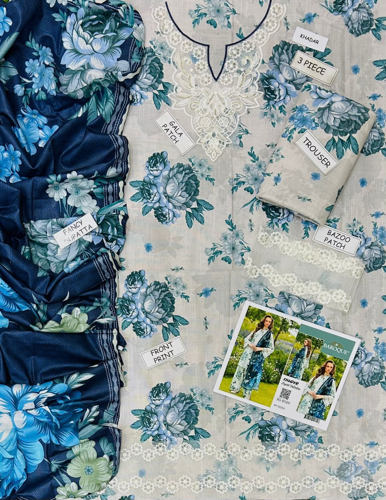 Broque Premium Khaddar 3-Piece Suit