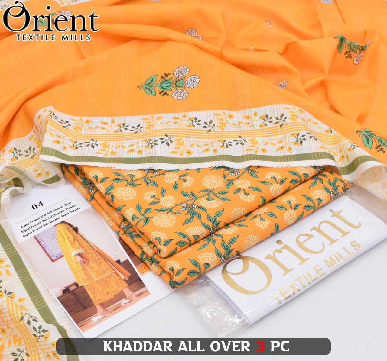 ORIENT 3pc Printed KHADDAR Collection