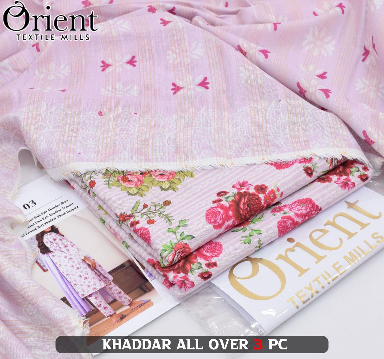 ORIENT 3pc Printed KHADDAR Collection