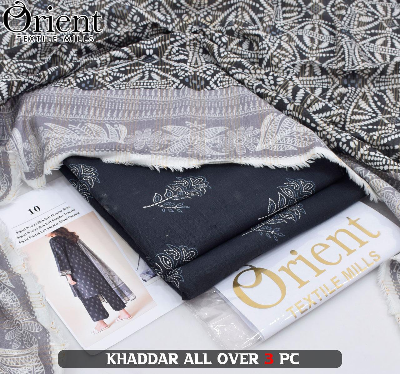 ORIENT 3pc Printed KHADDAR Collection