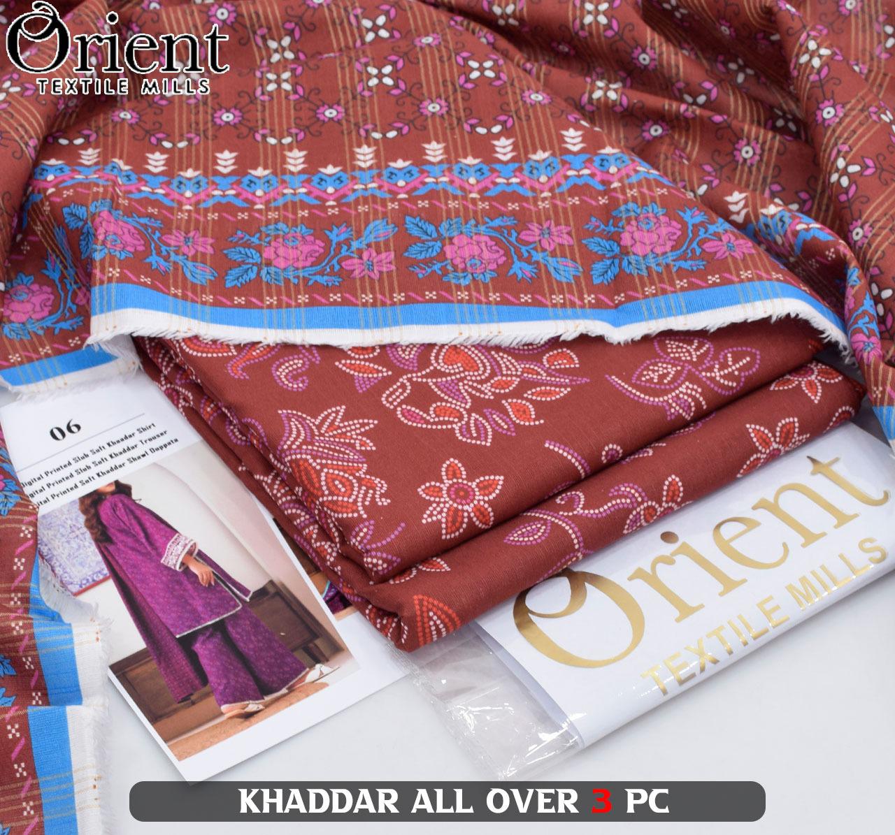 ORIENT 3pc Printed KHADDAR Collection