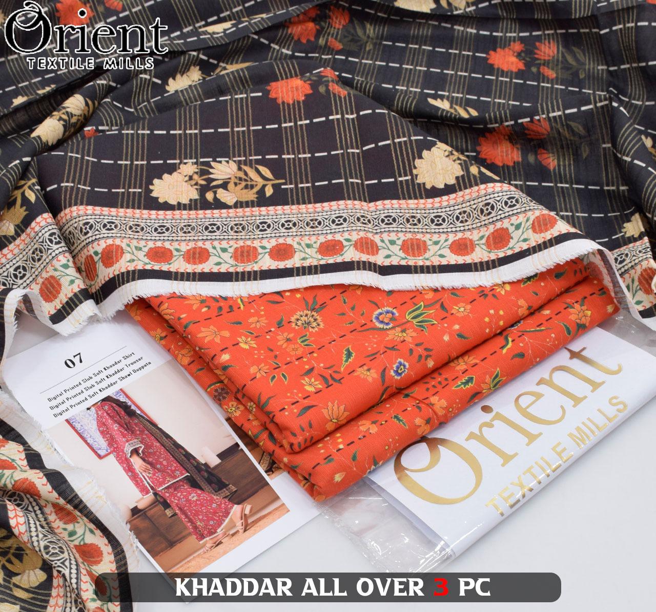 ORIENT 3pc Printed KHADDAR Collection