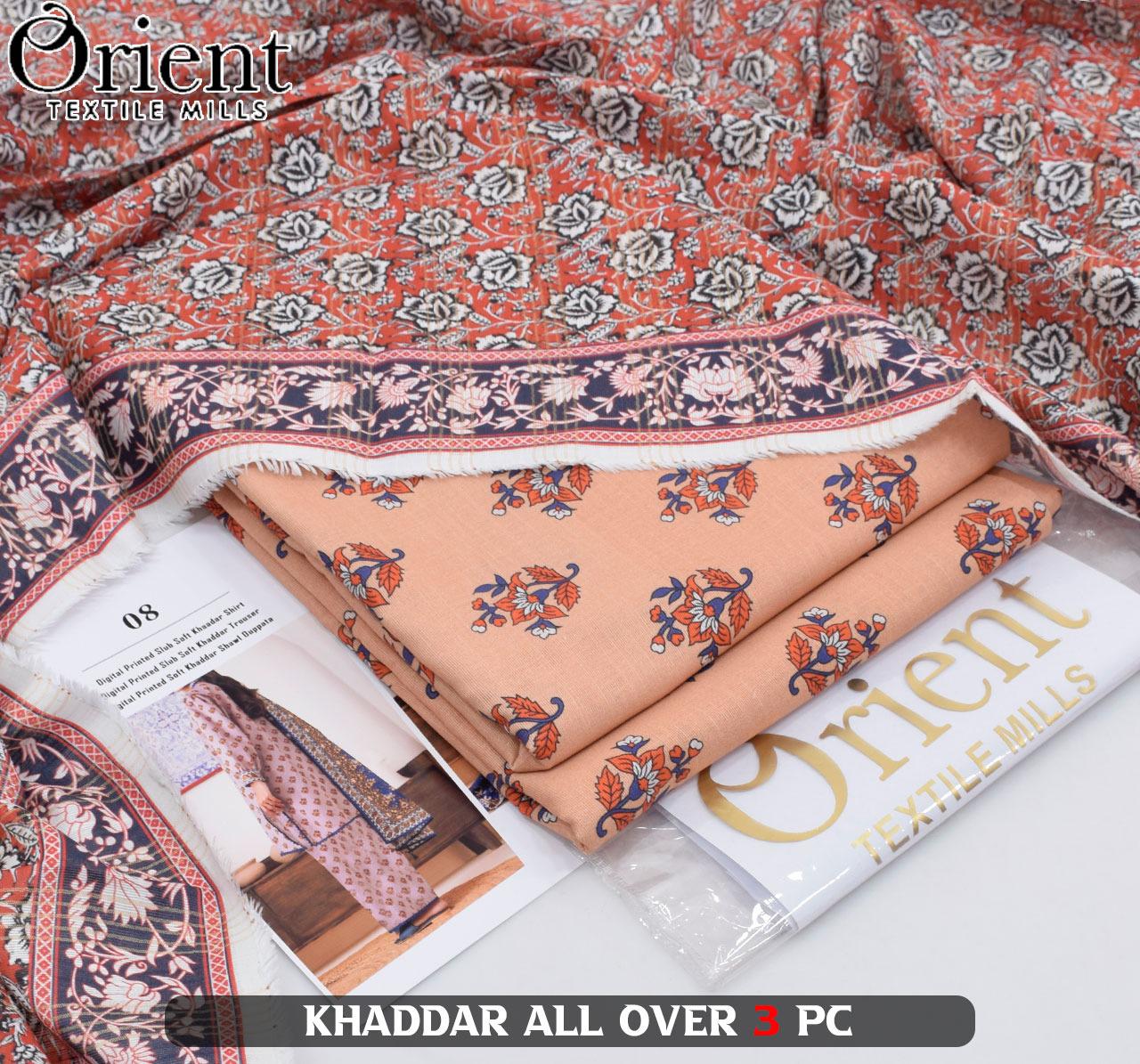 ORIENT 3pc Printed KHADDAR Collection