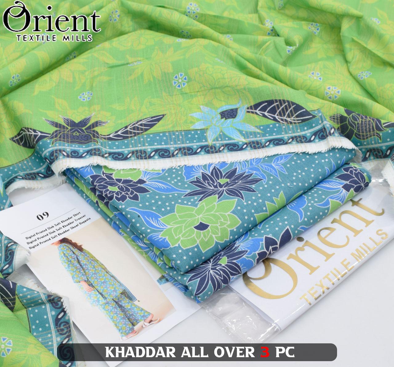 ORIENT 3pc Printed KHADDAR Collection