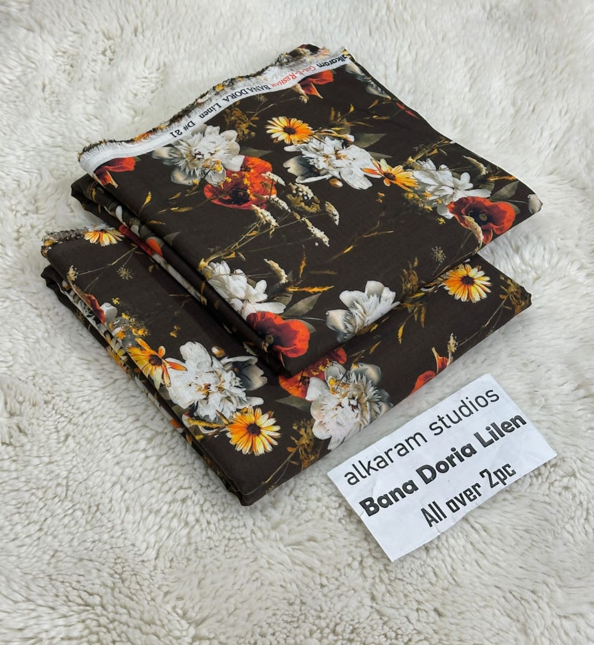 Alkaram Studios Gul-e-Resham Bana Doria Linen 2-Piece Collection