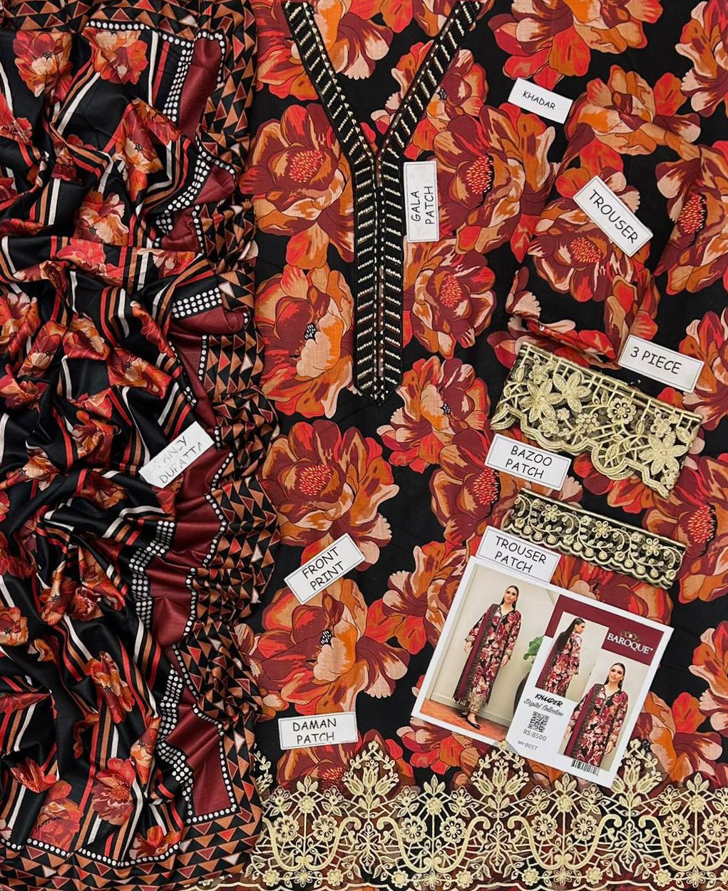 Premium Khaddar 3-Piece Suit